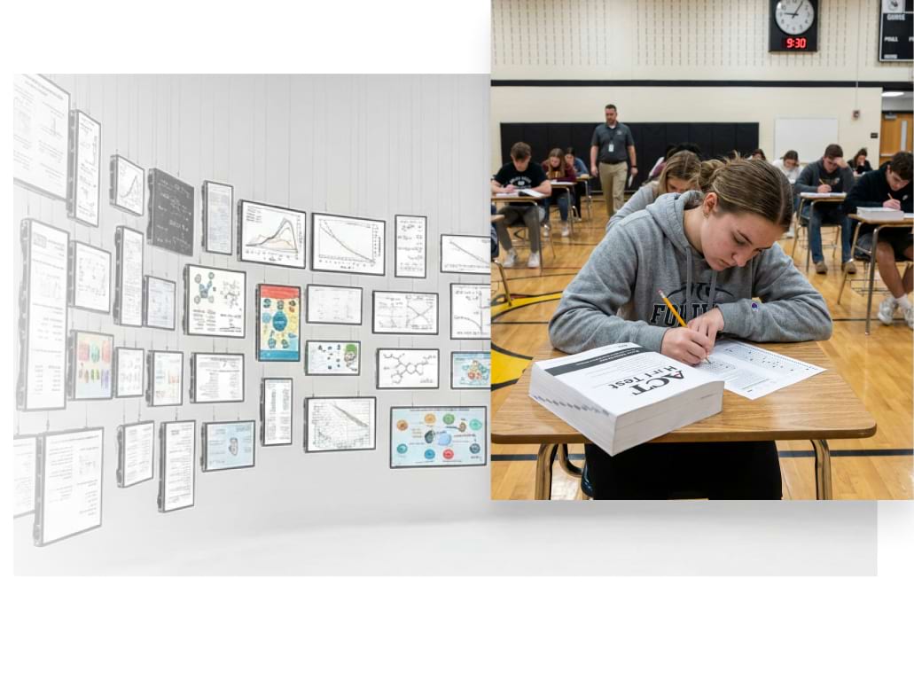 Practice Inside a Real Simulated Testing Environment. Practice tests mirror the real ACT with the same section structure, timing, question formats, and scoring, so test day feels familiar.